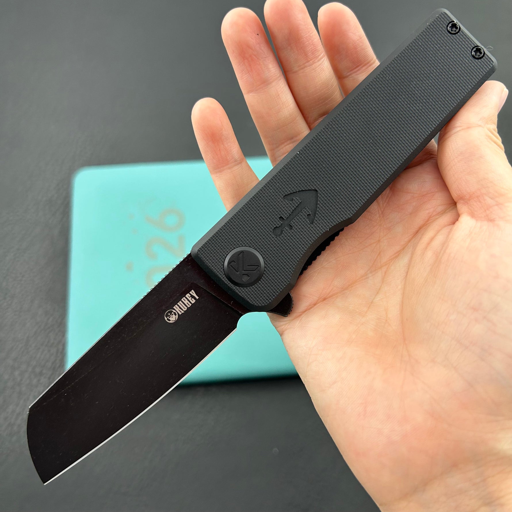 KUBEY knife KU317I Sailor Linerlock Blackout Folding Knife