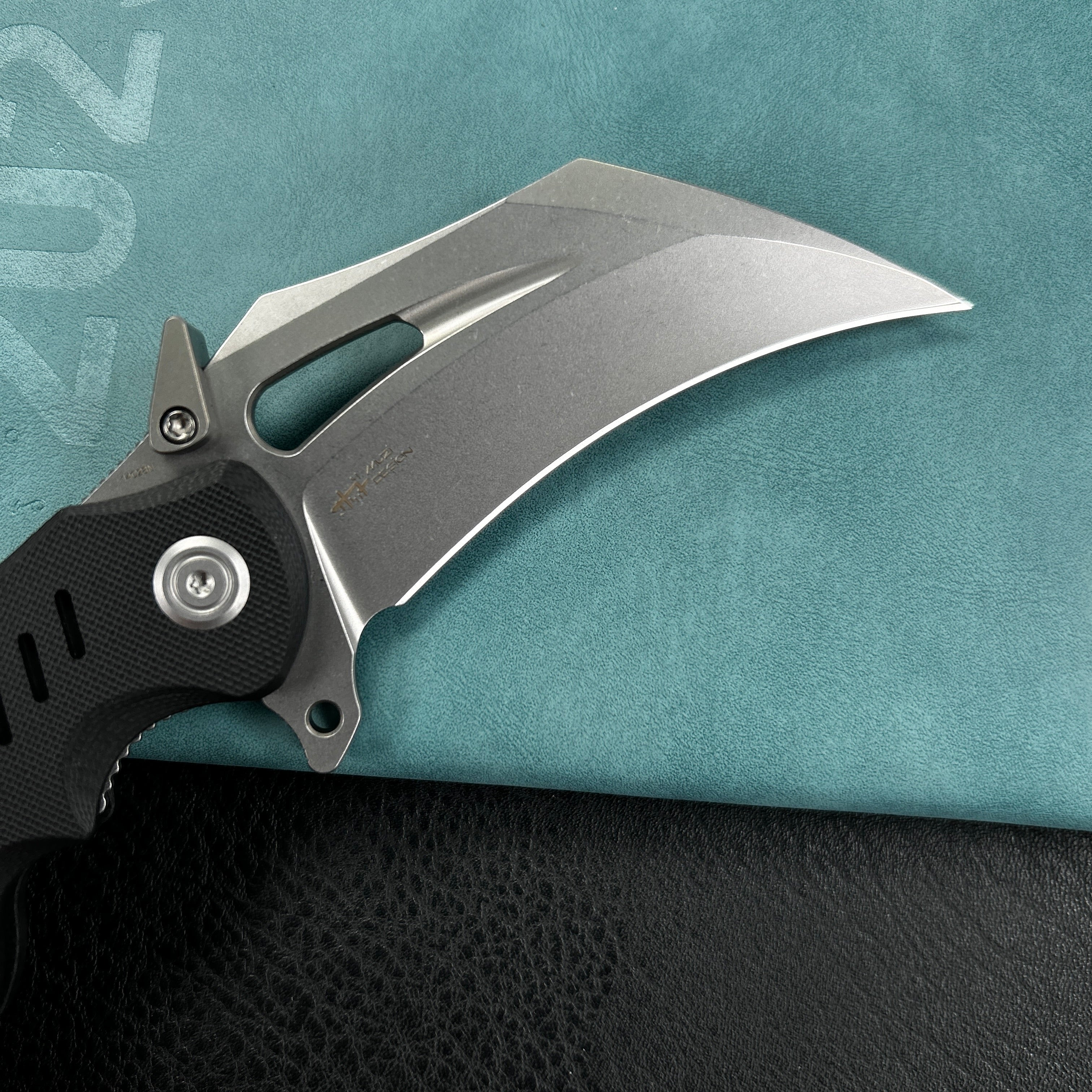 KUBEY KU261A  Wrath Karambit Folding Knife Black G-10 Handle 2.68" Beadblast 14C28N Blade