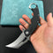 KUBEY KU261A  Wrath Karambit Folding Knife Black G-10 Handle 2.68" Beadblast 14C28N Blade