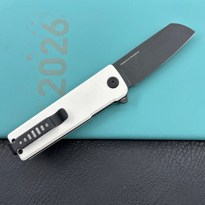 KUBEY knife KU317J Sailor Linerlock Black White Folding Knife