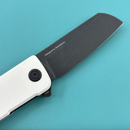 KUBEY knife KU317J Sailor Linerlock Black White Folding Knife