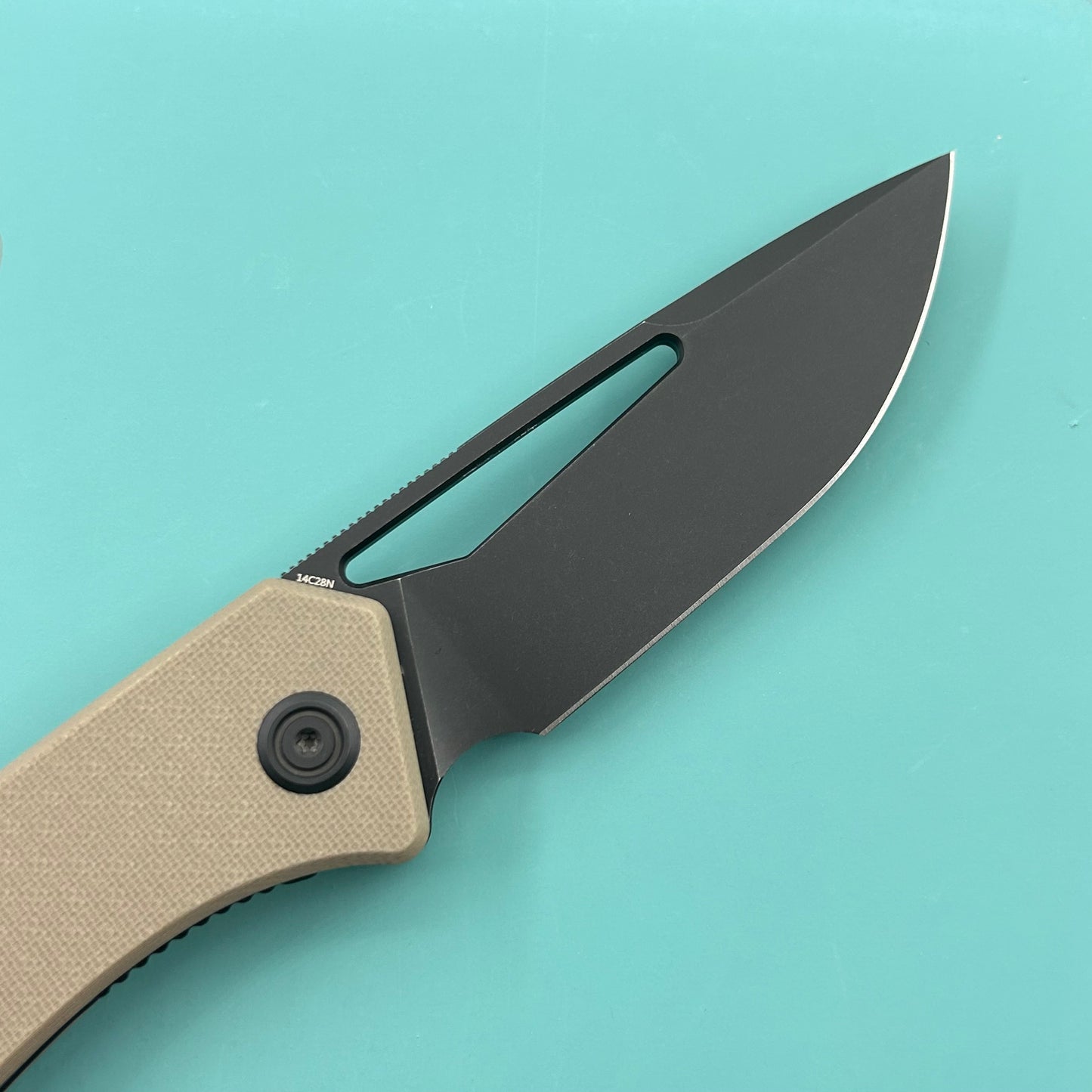 KUBEY knife KU331U Thalia Linerlock Black Tan Folding Knife