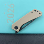 KUBEY knife KU331U Thalia Linerlock Black Tan Folding Knife