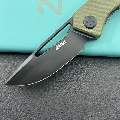 KUBEY knife KU331T Thalia Linerlock Black Green Folding Knife