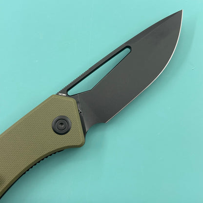 KUBEY knife KU331T Thalia Linerlock Black Green Folding Knife
