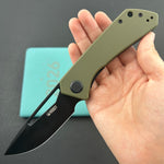 KUBEY knife KU331T Thalia Linerlock Black Green Folding Knife