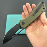 KUBEY knife KU331T Thalia Linerlock Black Green Folding Knife