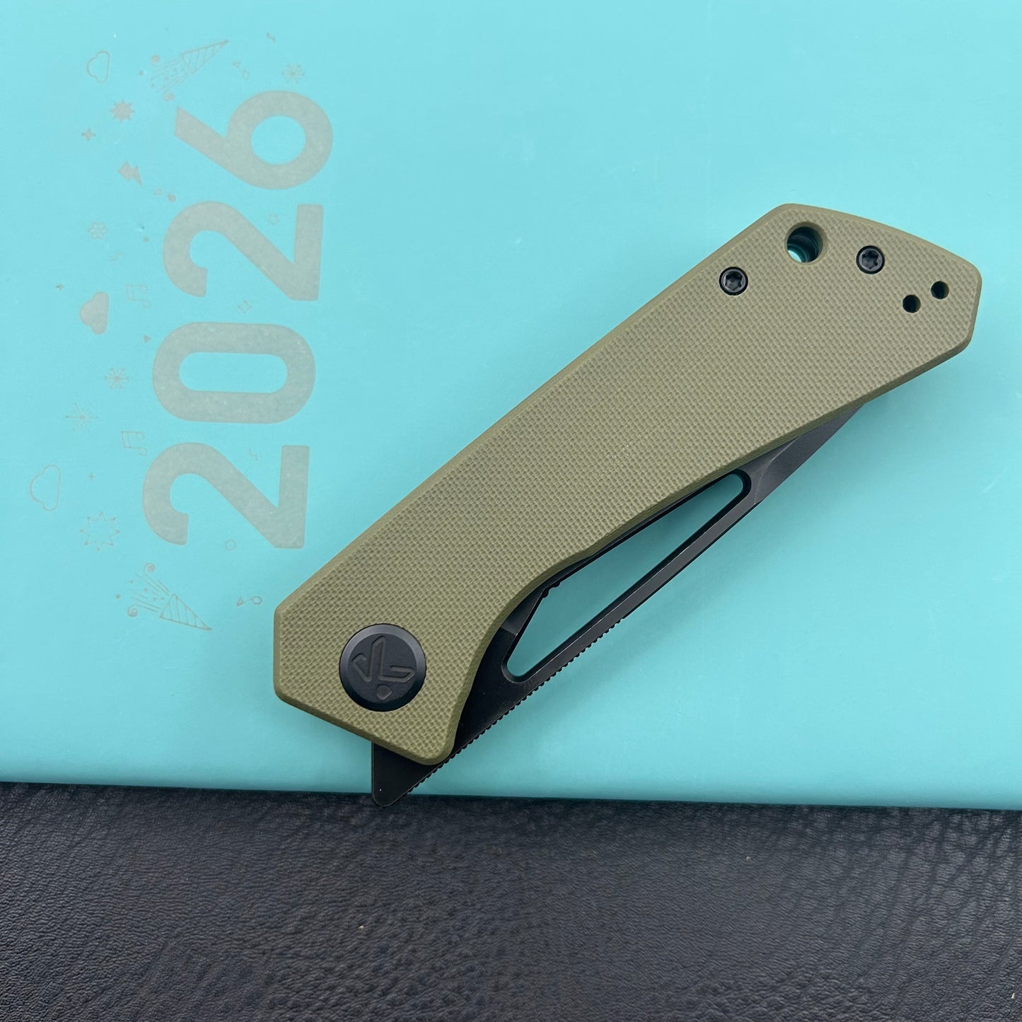 KUBEY knife KU331T Thalia Linerlock Black Green Folding Knife