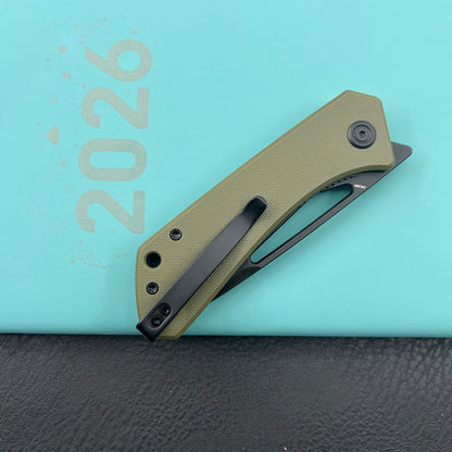 KUBEY knife KU331T Thalia Linerlock Black Green Folding Knife
