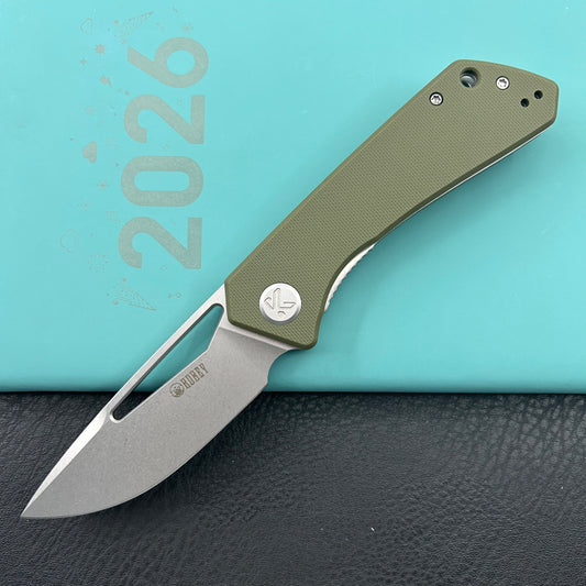 KUBEY knife KU331M Thalia Linerlock Green Folding Knife