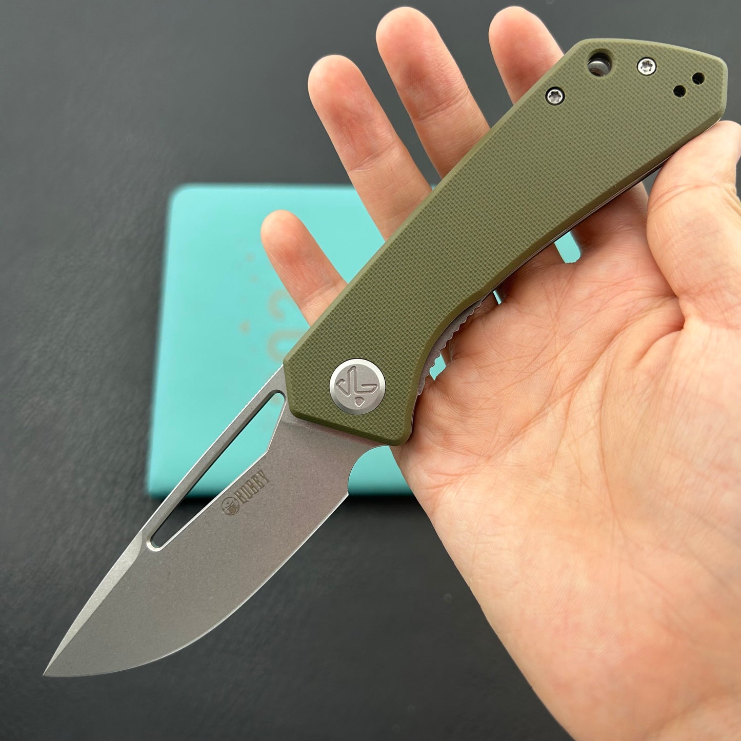 KUBEY knife KU331M Thalia Linerlock Green Folding Knife
