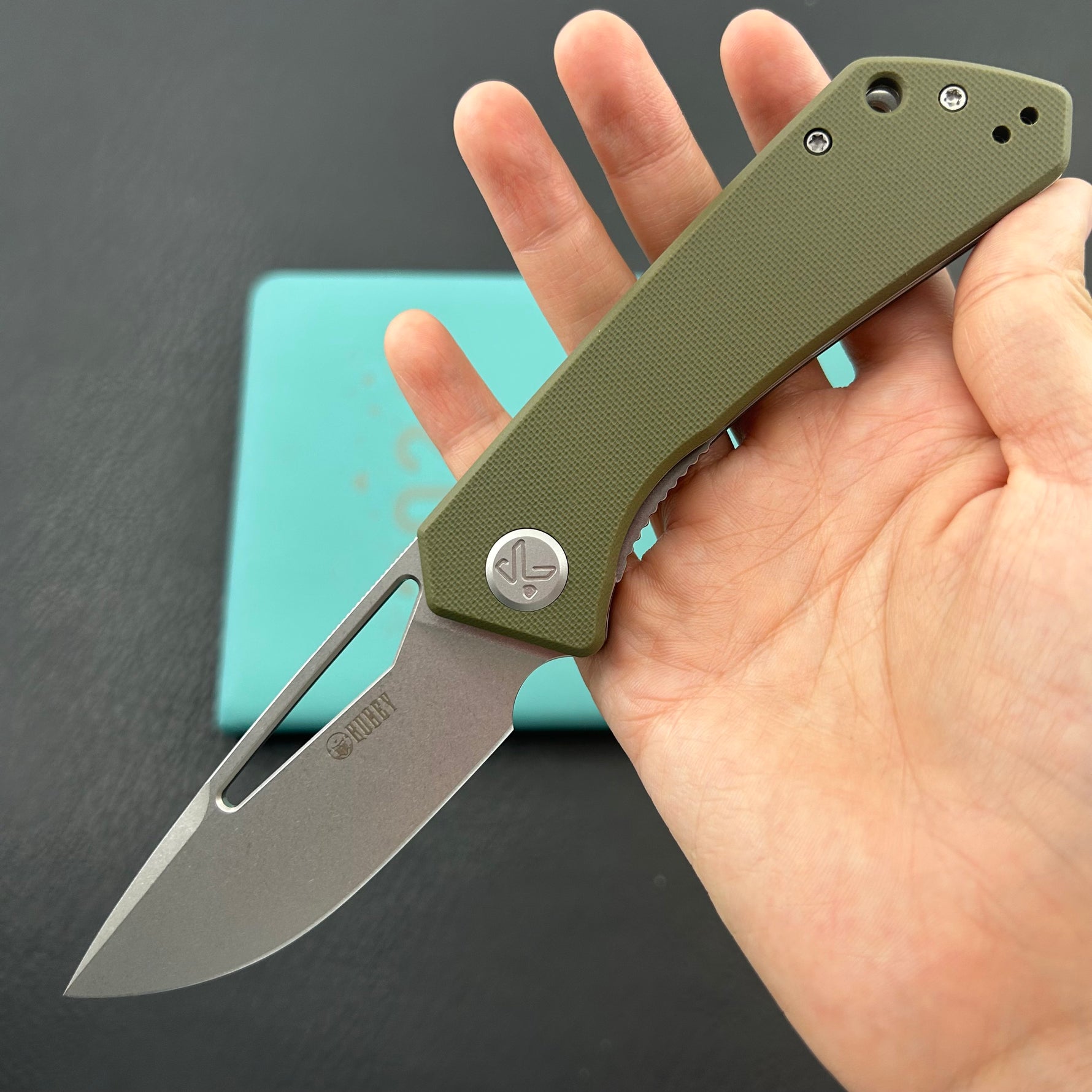 KUBEY knife KU331M Thalia Linerlock Green Folding Knife
