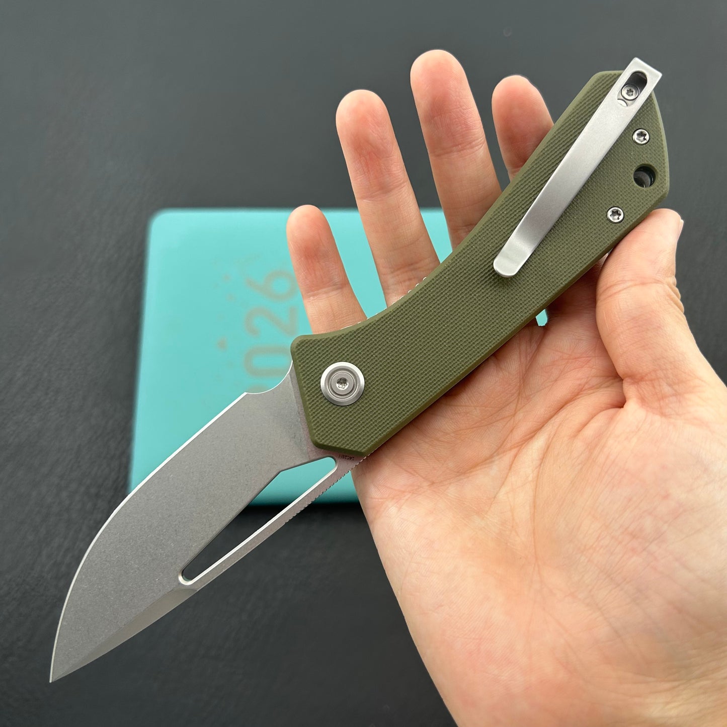 KUBEY knife KU331M Thalia Linerlock Green Folding Knife