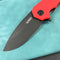 KUBEY KU319  Mikkel Willumsen Design Bravo one Drop Point Outdoor Folding Camping Knife Red  G10 Handle 3.39" Blackwash AUS-10
