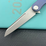 KB KNIVES KB247K Dandy Frame Lock Gentlemans Pocket Folding Knife Blue Ti Handle 3.94" Sandblast S90V