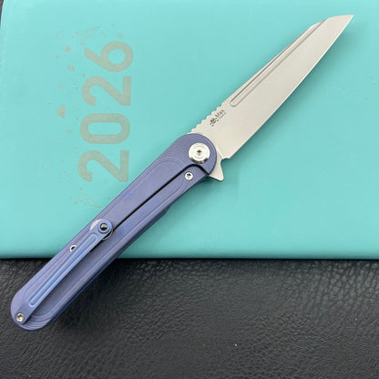 KB KNIVES KB247K Dandy Frame Lock Gentlemans Pocket Folding Knife Blue Ti Handle 3.94" Sandblast S90V