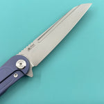 KB KNIVES KB247K Dandy Frame Lock Gentlemans Pocket Folding Knife Blue Ti Handle 3.94" Sandblast S90V
