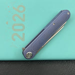 KB KNIVES KB247K Dandy Frame Lock Gentlemans Pocket Folding Knife Blue Ti Handle 3.94" Sandblast S90V