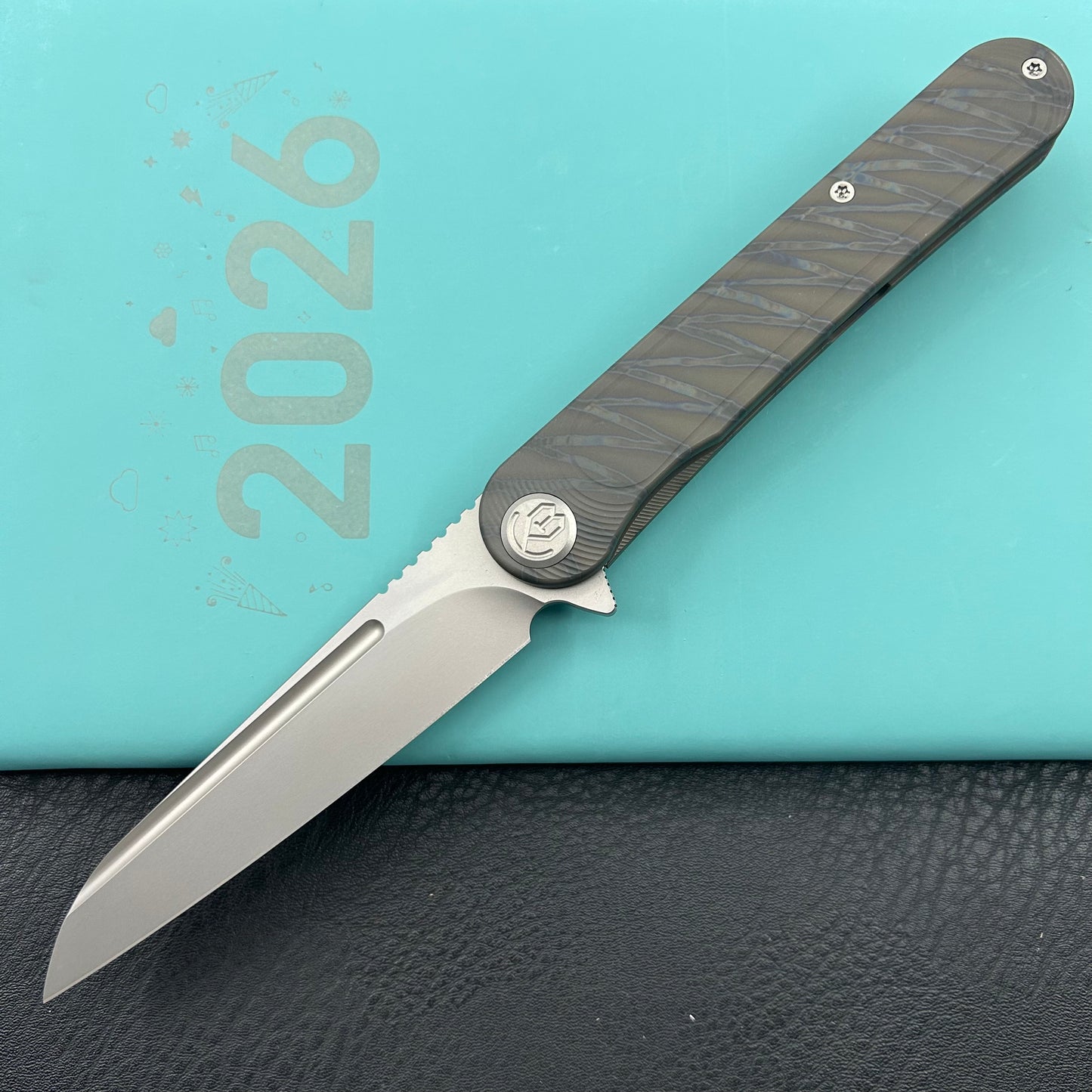KB KNIVES KB247L Dandy Frame Lock Gentlemans Pocket Folding Knife Flame Ti Handle 3.94" Beadblast S90V
