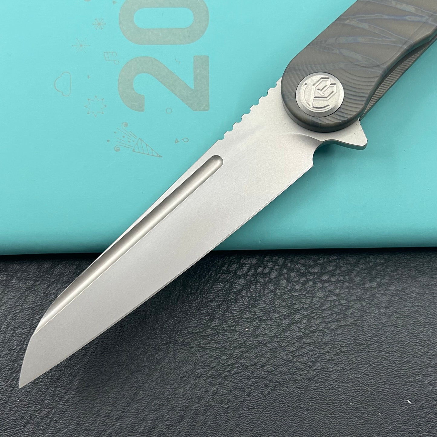 KB KNIVES KB247L Dandy Frame Lock Gentlemans Pocket Folding Knife Flame Ti Handle 3.94" Beadblast S90V