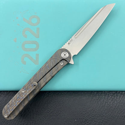 KB KNIVES KB247L Dandy Frame Lock Gentlemans Pocket Folding Knife Flame Ti Handle 3.94" Beadblast S90V