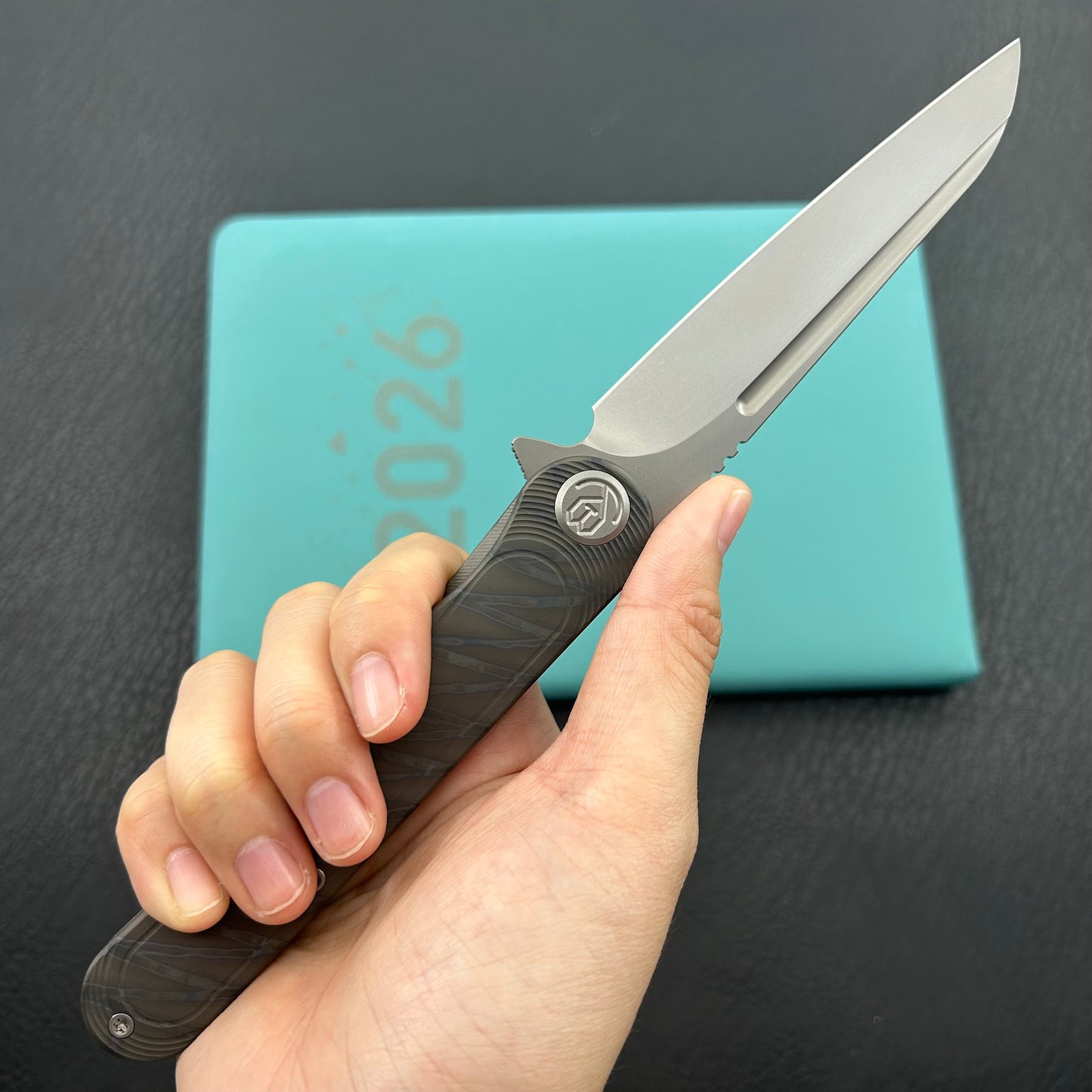 KB KNIVES KB247L Dandy Frame Lock Gentlemans Pocket Folding Knife Flame Ti Handle 3.94" Beadblast S90V