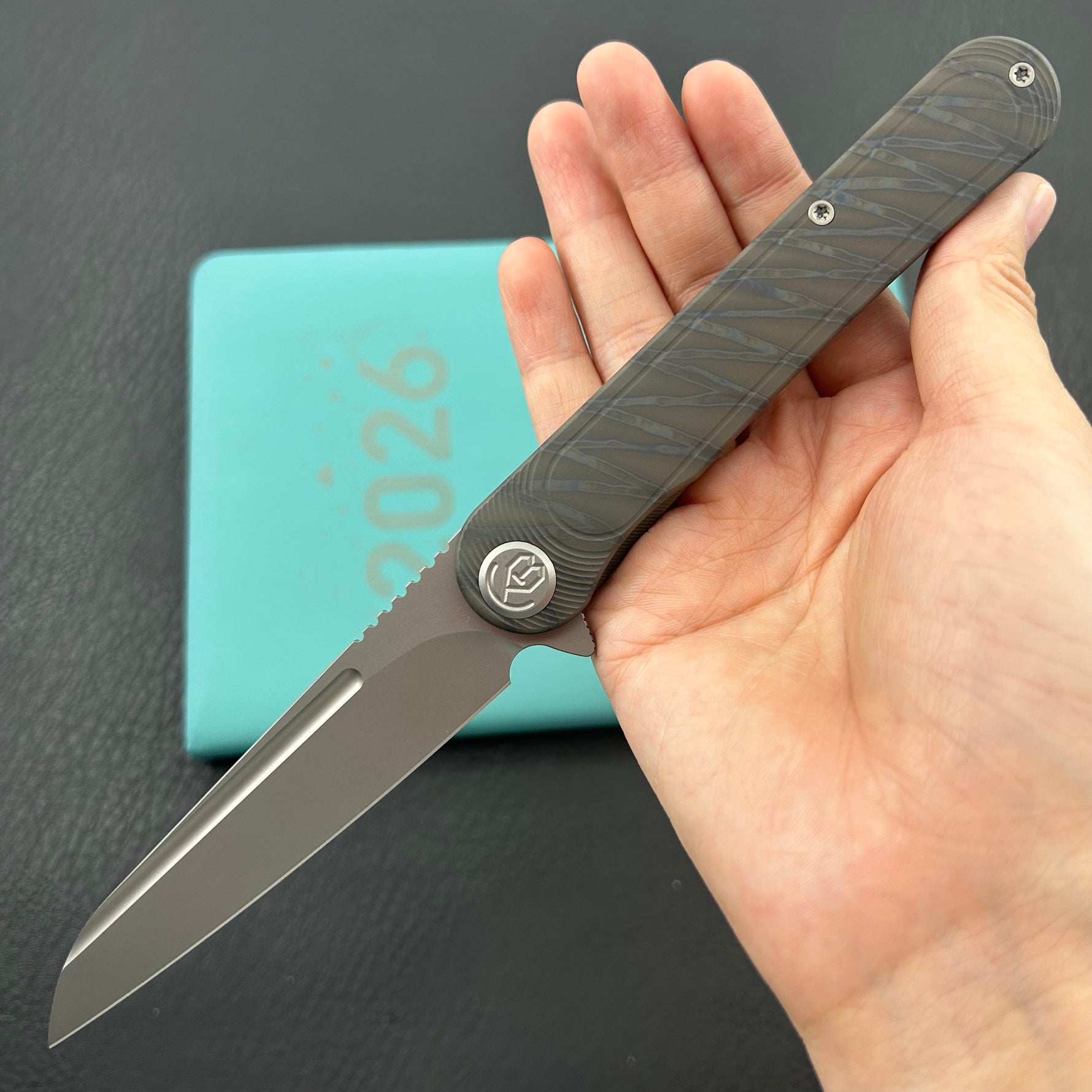 KB KNIVES KB247L Dandy Frame Lock Gentlemans Pocket Folding Knife Flame Ti Handle 3.94" Beadblast S90V