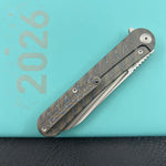 KB KNIVES KB247L Dandy Frame Lock Gentlemans Pocket Folding Knife Flame Ti Handle 3.94" Beadblast S90V
