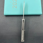 KB KNIVES KB247J Dandy Frame Lock Gentlemans Pocket Folding Knife Grey Ti Handle 3.94" Sandblast S90V