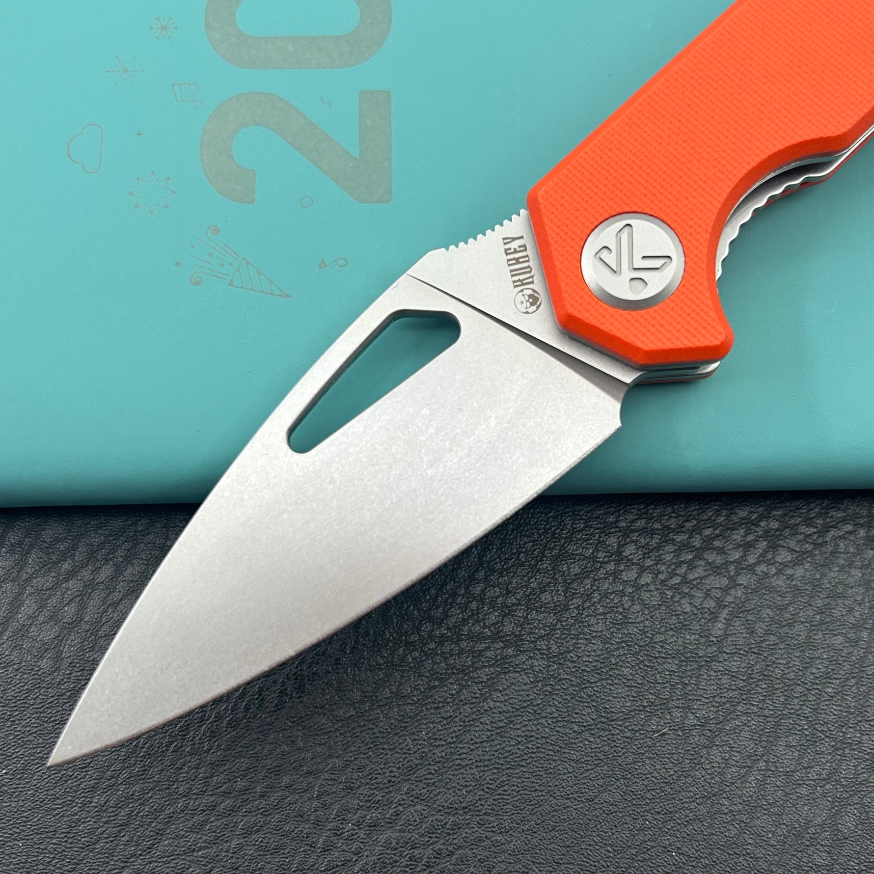 KUBEY knife KU122W Coeus Linerlock Orange  Folding Knife