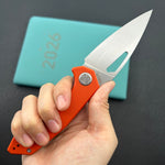 KUBEY knife KU122W Coeus Linerlock Orange  Folding Knife