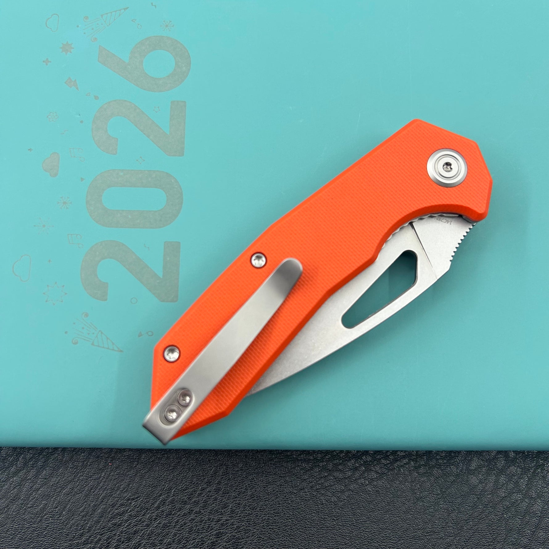 KUBEY knife KU122W Coeus Linerlock Orange  Folding Knife
