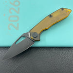 KUBEY knife KU122T Coeus Linerlock Black Ultem Folding Knife