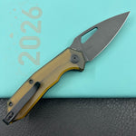 KUBEY knife KU122T Coeus Linerlock Black Ultem Folding Knife