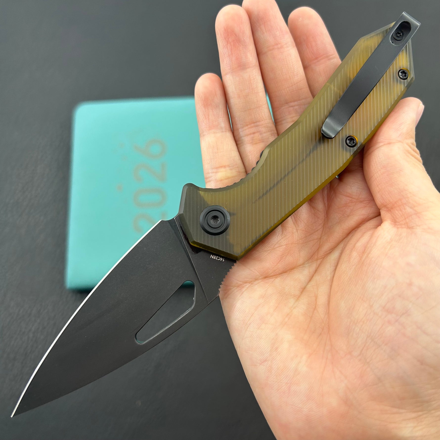 KUBEY knife KU122T Coeus Linerlock Black Ultem Folding Knife