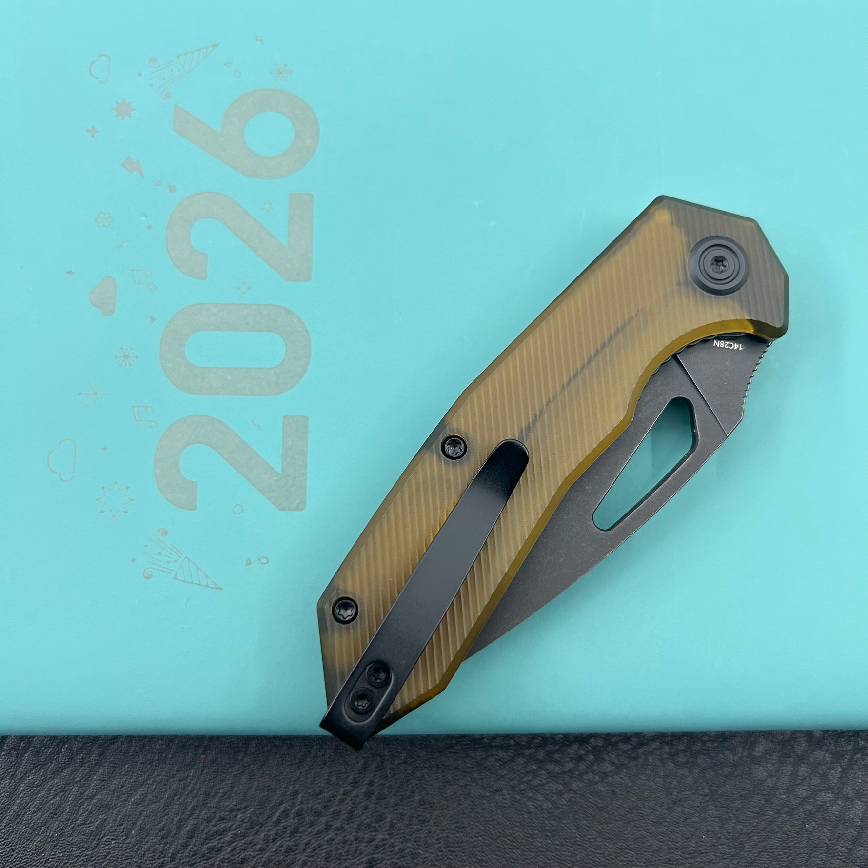 KUBEY knife KU122T Coeus Linerlock Black Ultem Folding Knife
