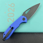 KUBEY knife KU122Y Coeus Linerlock Black Blue  Folding Knife