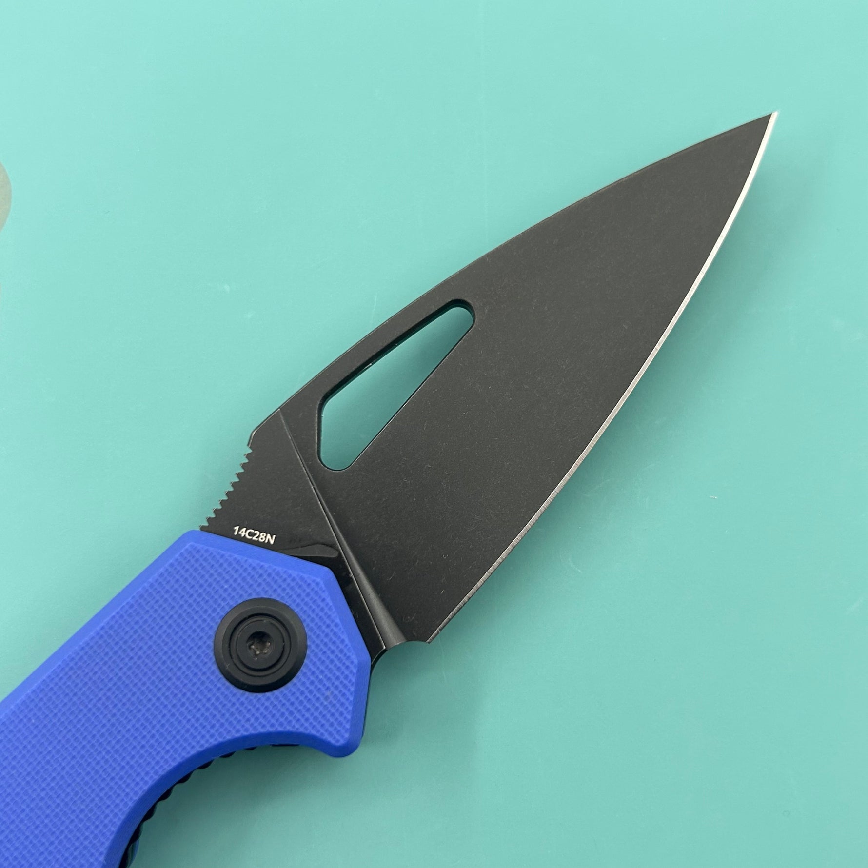 KUBEY knife KU122Y Coeus Linerlock Black Blue  Folding Knife