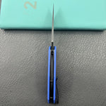 KUBEY knife KU122Y Coeus Linerlock Black Blue  Folding Knife