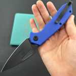 KUBEY knife KU122Y Coeus Linerlock Black Blue  Folding Knife