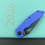 KUBEY knife KU122Y Coeus Linerlock Black Blue  Folding Knife