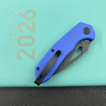 KUBEY knife KU122Y Coeus Linerlock Black Blue  Folding Knife