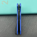 KUBEY knife KU122Y Coeus Linerlock Black Blue  Folding Knife