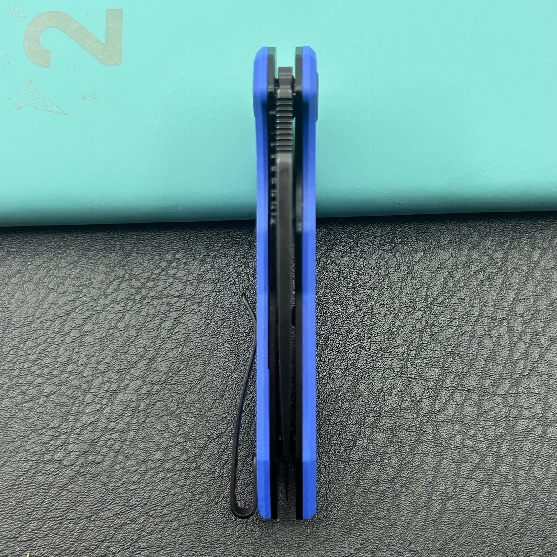 KUBEY knife KU122Y Coeus Linerlock Black Blue  Folding Knife