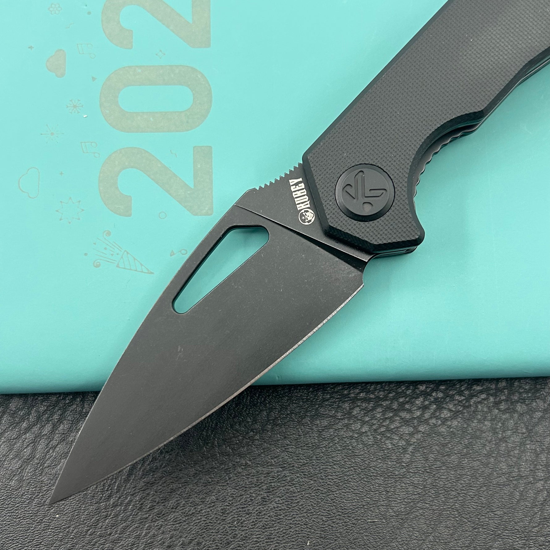 KUBEY knife KU122X Coeus Linerlock Blackout  Folding Knife