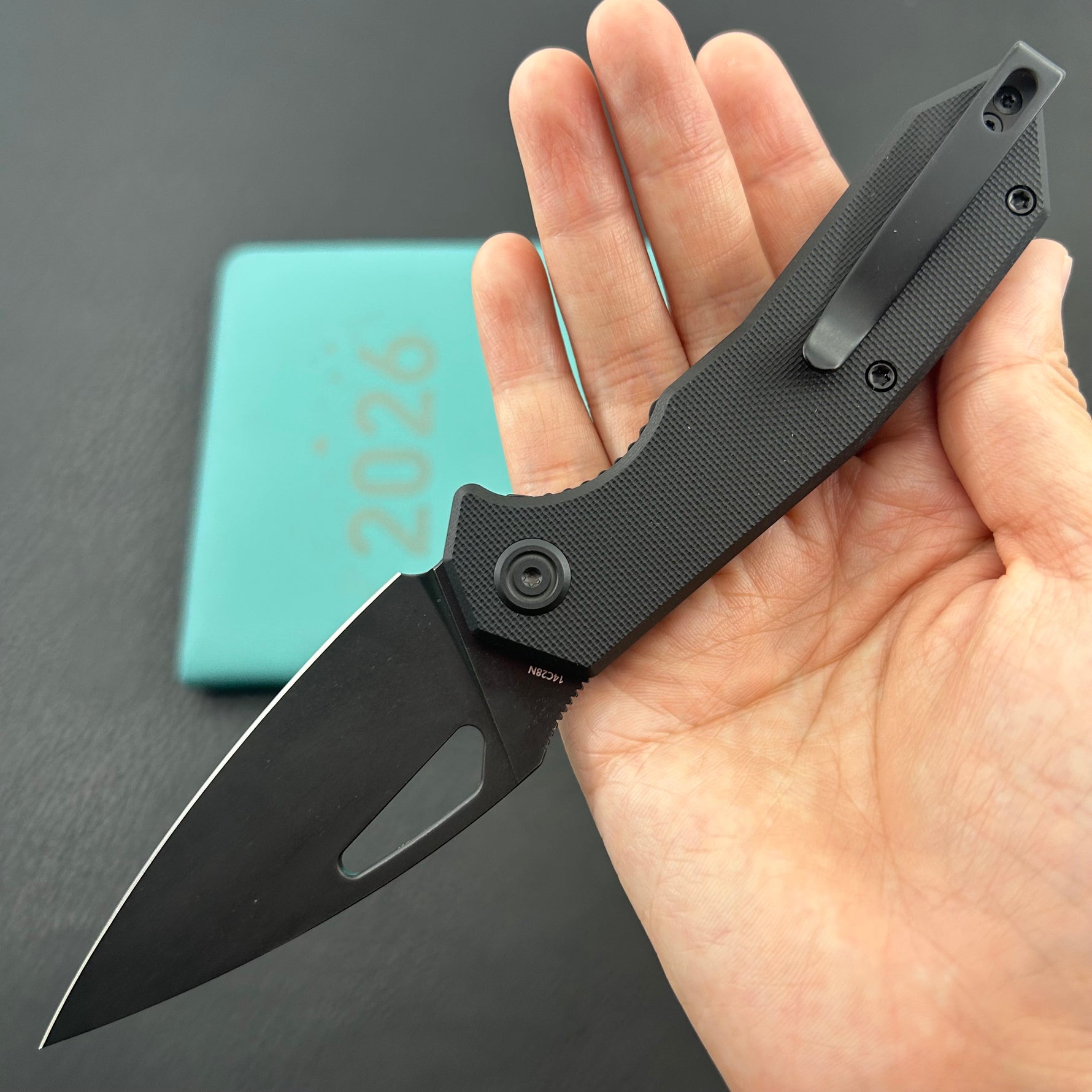 KUBEY knife KU122X Coeus Linerlock Blackout  Folding Knife