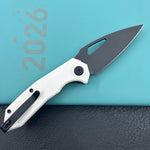 KUBEY knife KU122Z Coeus Linerlock Black White  Folding Knife