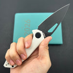 KUBEY knife KU122Z Coeus Linerlock Black White  Folding Knife