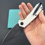 KUBEY knife KU122Z Coeus Linerlock Black White  Folding Knife