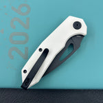 KUBEY knife KU122Z Coeus Linerlock Black White  Folding Knife